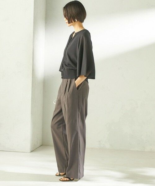 SHIPS / シップス カーディガン・ボレロ | 《予約》〈手洗い可能〉綿 フレア スリーブ キーネック カーディガン | 詳細14