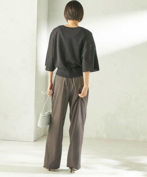 SHIPS / シップス カーディガン・ボレロ | 《予約》〈手洗い可能〉綿 フレア スリーブ キーネック カーディガン | 詳細15