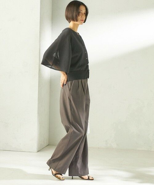 SHIPS / シップス カーディガン・ボレロ | 《予約》〈手洗い可能〉綿 フレア スリーブ キーネック カーディガン | 詳細16