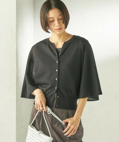 SHIPS / シップス カーディガン・ボレロ | 《予約》〈手洗い可能〉綿 フレア スリーブ キーネック カーディガン | 詳細19