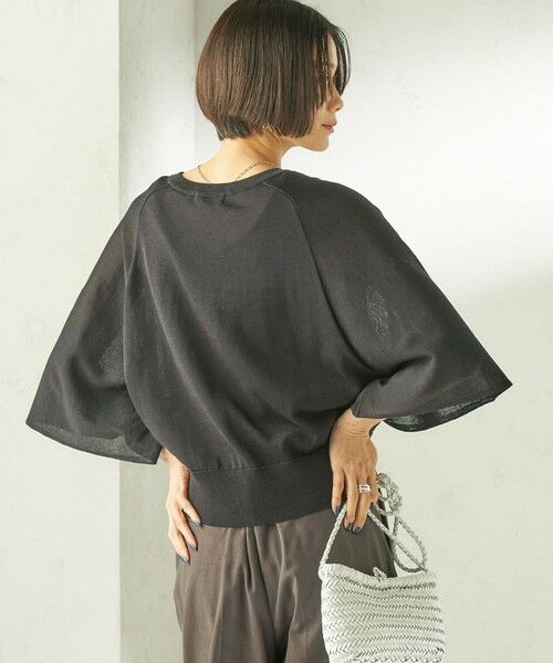 SHIPS / シップス カーディガン・ボレロ | 《予約》〈手洗い可能〉綿 フレア スリーブ キーネック カーディガン | 詳細21