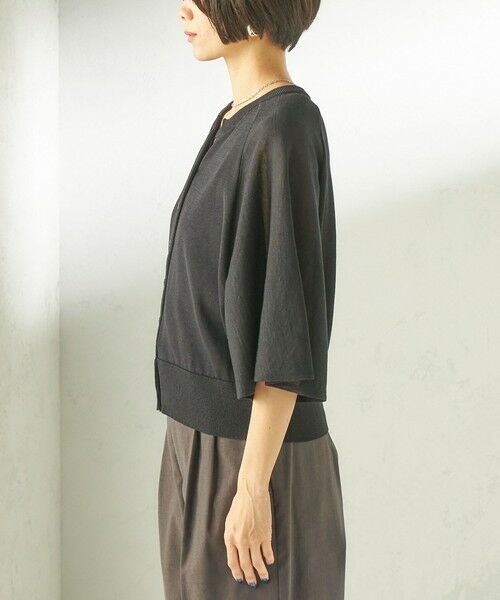 SHIPS / シップス カーディガン・ボレロ | 《予約》〈手洗い可能〉綿 フレア スリーブ キーネック カーディガン | 詳細28