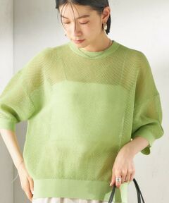 SHIPS / シップス ニット・セーター | 《予約》〈手洗い可能〉16G 半袖 プルオーバー