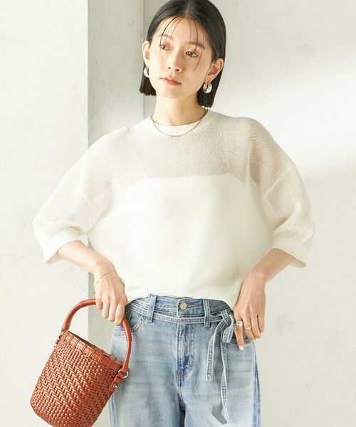 SHIPS / シップス ニット・セーター | 《予約》〈手洗い可能〉16G 半袖 プルオーバー | 詳細5