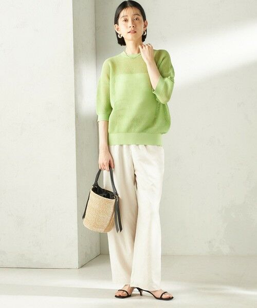 SHIPS / シップス ニット・セーター | 《予約》〈手洗い可能〉16G 半袖 プルオーバー | 詳細18