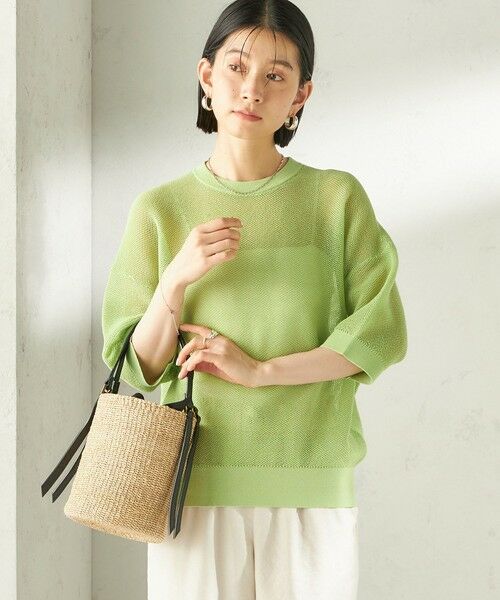 SHIPS / シップス ニット・セーター | 《予約》〈手洗い可能〉16G 半袖 プルオーバー | 詳細22