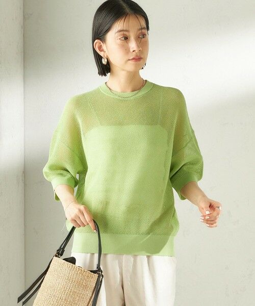 SHIPS / シップス ニット・セーター | 《予約》〈手洗い可能〉16G 半袖 プルオーバー | 詳細25