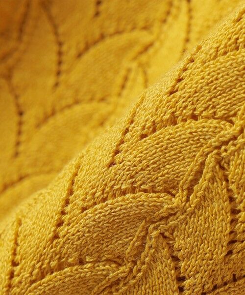 SHIPS / シップス ニット・セーター | SHIPS Primary Navy Label:〈手洗い可能〉柄編み 5分袖 プルオーバー | 詳細5