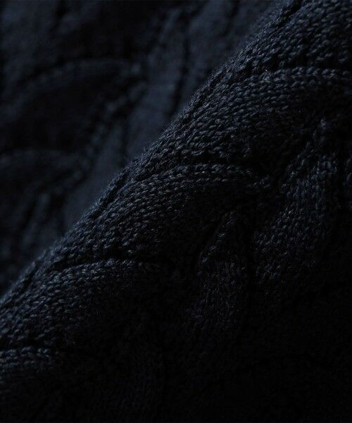 SHIPS / シップス ニット・セーター | SHIPS Primary Navy Label:〈手洗い可能〉柄編み 5分袖 プルオーバー | 詳細7