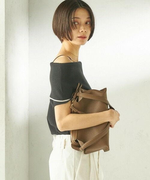 SHIPS / シップス ニット・セーター | 《予約》〈手洗い可能〉綿 ポリエステル 配色 2WAY 半袖 ニット | 詳細12