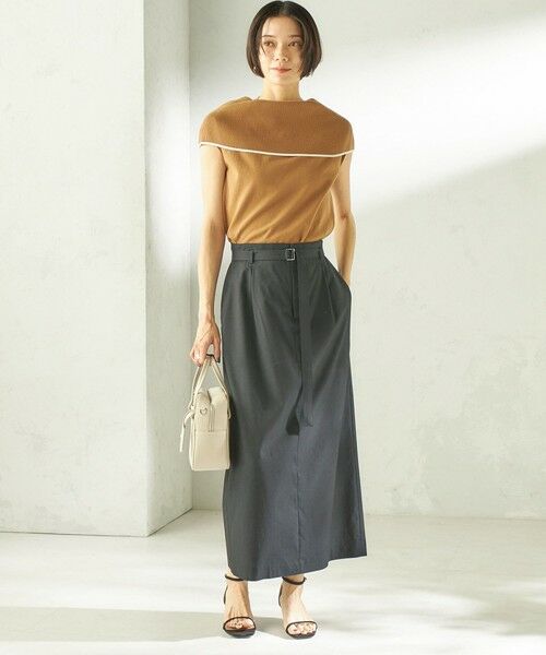 SHIPS / シップス ニット・セーター | 《予約》〈手洗い可能〉綿 ポリエステル 配色 2WAY 半袖 ニット | 詳細15