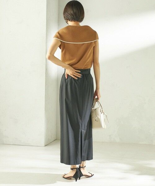 SHIPS / シップス ニット・セーター | 《予約》〈手洗い可能〉綿 ポリエステル 配色 2WAY 半袖 ニット | 詳細17