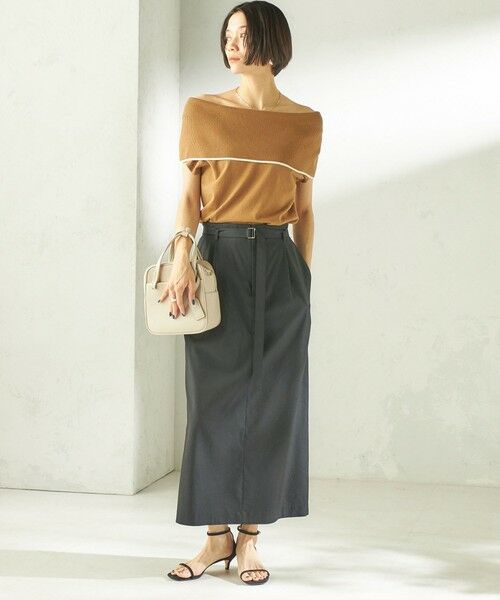 SHIPS / シップス ニット・セーター | 《予約》〈手洗い可能〉綿 ポリエステル 配色 2WAY 半袖 ニット | 詳細19