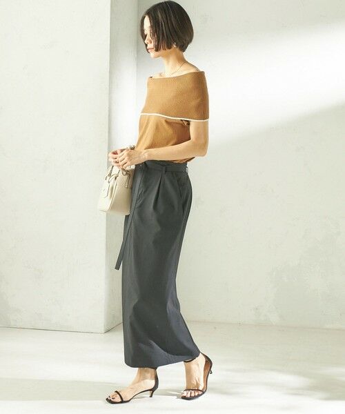 SHIPS / シップス ニット・セーター | 《予約》〈手洗い可能〉綿 ポリエステル 配色 2WAY 半袖 ニット | 詳細20