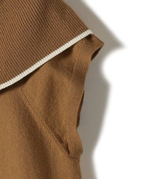 SHIPS / シップス ニット・セーター | 《予約》〈手洗い可能〉綿 ポリエステル 配色 2WAY 半袖 ニット | 詳細30