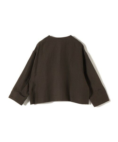 SHIPS / シップス ノーカラージャケット | SHIPS Primary Navy Label:麻混 ノーカラー ジャケット（セットアップ対応） | 詳細2