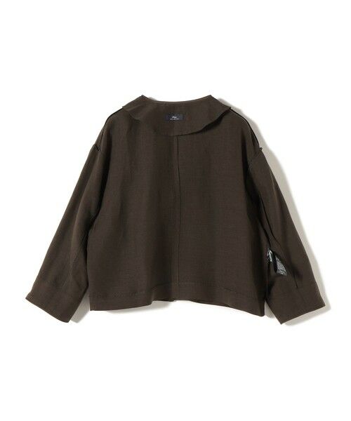 SHIPS / シップス ノーカラージャケット | SHIPS Primary Navy Label:麻混 ノーカラー ジャケット（セットアップ対応） | 詳細4