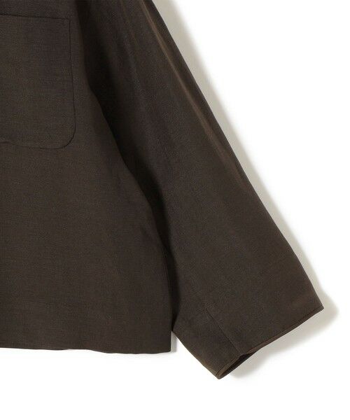 SHIPS / シップス ノーカラージャケット | SHIPS Primary Navy Label:麻混 ノーカラー ジャケット（セットアップ対応） | 詳細6