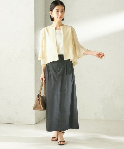 SHIPS / シップス ノーカラージャケット | 《予約》〈手洗い可能〉ミニ チェック カラミ ノーカラー ジャケット | 詳細1