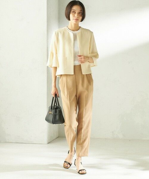 SHIPS / シップス ノーカラージャケット | 《予約》〈手洗い可能〉ミニ チェック カラミ ノーカラー ジャケット | 詳細10