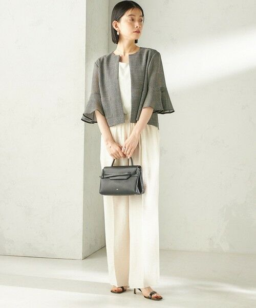 SHIPS / シップス ノーカラージャケット | 《予約》〈手洗い可能〉ミニ チェック カラミ ノーカラー ジャケット | 詳細25