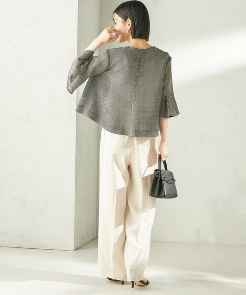 SHIPS / シップス ノーカラージャケット | 《予約》〈手洗い可能〉ミニ チェック カラミ ノーカラー ジャケット | 詳細27