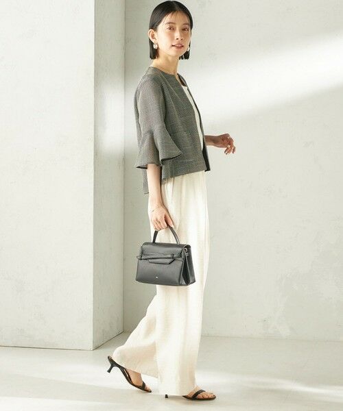 SHIPS / シップス ノーカラージャケット | 《予約》〈手洗い可能〉ミニ チェック カラミ ノーカラー ジャケット | 詳細28