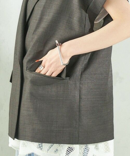 SHIPS / シップス テーラードジャケット | 《予約》〈接触冷感/UVカット/吸水速乾/洗濯機可能〉SUUSUU フレンチ スリーブ 羽織 ジャケット | 詳細19