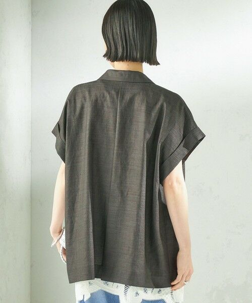 SHIPS / シップス テーラードジャケット | 《予約》〈接触冷感/UVカット/吸水速乾/洗濯機可能〉SUUSUU フレンチ スリーブ 羽織 ジャケット | 詳細7