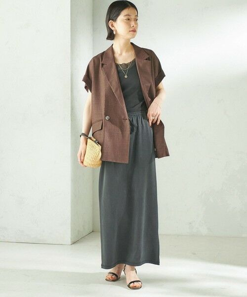 SHIPS / シップス テーラードジャケット | 《予約》〈接触冷感/UVカット/吸水速乾/洗濯機可能〉SUUSUU フレンチ スリーブ 羽織 ジャケット | 詳細20