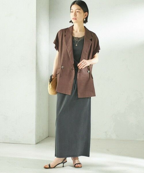 SHIPS / シップス テーラードジャケット | 《予約》〈接触冷感/UVカット/吸水速乾/洗濯機可能〉SUUSUU フレンチ スリーブ 羽織 ジャケット | 詳細21