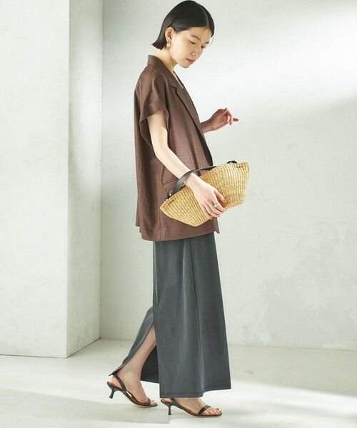 SHIPS / シップス テーラードジャケット | 《予約》〈接触冷感/UVカット/吸水速乾/洗濯機可能〉SUUSUU フレンチ スリーブ 羽織 ジャケット | 詳細23