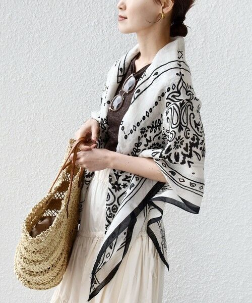 SHIPS / シップス マフラー・ショール・スヌード・ストール | 《予約》【一部SHIPS別注】manipuri: 120*120 STOLE | 詳細2