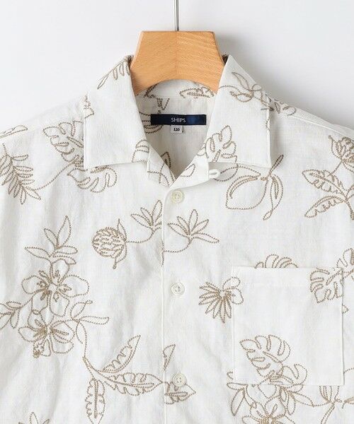 SHIPS / シップス シャツ・ブラウス | SHIPS KIDS:90cm /エンブロイダリー オープンカラー シャツ | 詳細2