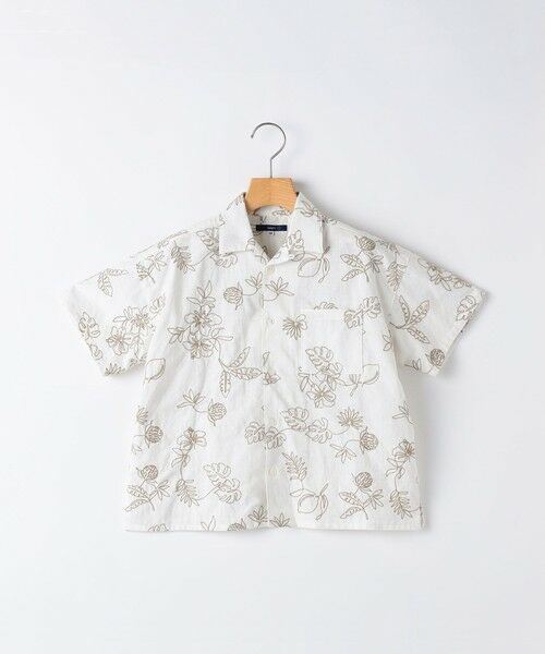 SHIPS / シップス シャツ・ブラウス | SHIPS KIDS:90cm /エンブロイダリー オープンカラー シャツ（アイボリー）