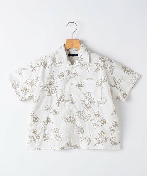SHIPS / シップス シャツ・ブラウス | SHIPS KIDS:140〜160cm /エンブロイダリー オープンカラー シャツ（アイボリー）