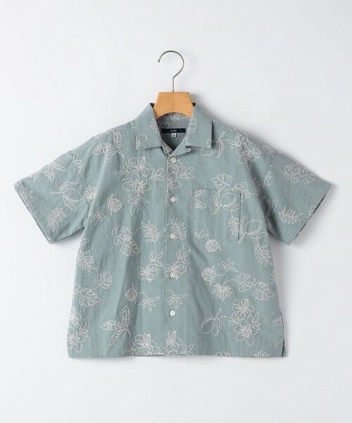 SHIPS / シップス シャツ・ブラウス | SHIPS KIDS:140〜160cm /エンブロイダリー オープンカラー シャツ（ライトブルー）