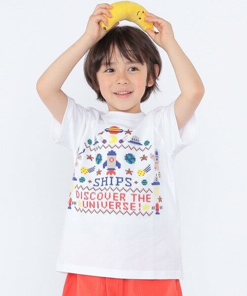 SHIPS / シップス Tシャツ | SHIPS KIDS:100〜130cm / スペース 刺繍 Tシャツ | 詳細1