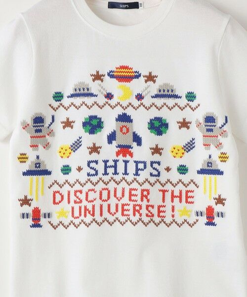 SHIPS / シップス Tシャツ | SHIPS KIDS:100〜130cm / スペース 刺繍 Tシャツ | 詳細1