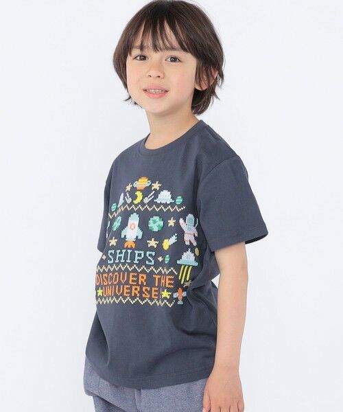 SHIPS / シップス Tシャツ | SHIPS KIDS:100〜130cm / スペース 刺繍 Tシャツ | 詳細12