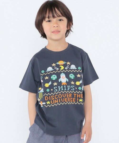 SHIPS / シップス Tシャツ | SHIPS KIDS:100〜130cm / スペース 刺繍 Tシャツ | 詳細13