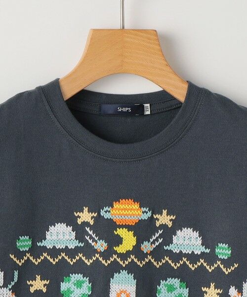 SHIPS / シップス Tシャツ | SHIPS KIDS:100〜130cm / スペース 刺繍 Tシャツ | 詳細3