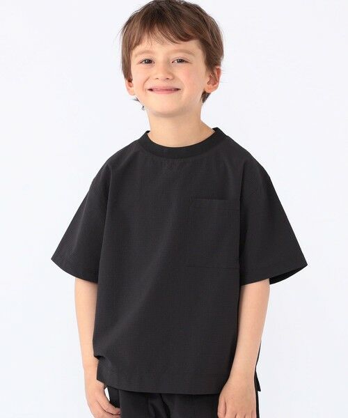 SHIPS / シップス Tシャツ | 【SHIPS KIDS別注】ARCH&LINE:100〜130cm / 〈家族おそろい〉SOLOTEX (R) Tシャツ（ブラック）