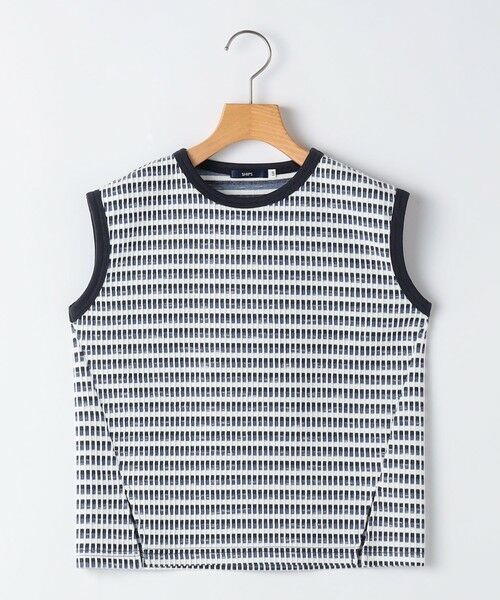 SHIPS / シップス タンクトップ | SHIPS KIDS:100〜130cm / ジャカード ノースリーブ カットソー（ネイビー）