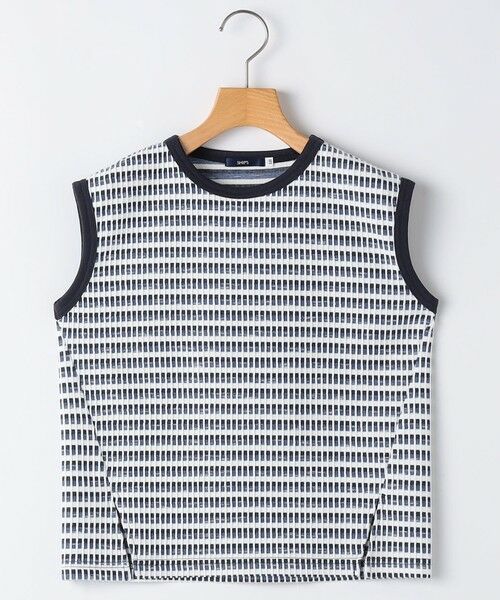 SHIPS / シップス タンクトップ | SHIPS KIDS:140cm / ジャカード ノースリーブ カットソー（ネイビー）