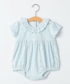 SHIPS / シップス ロンパース | SHIPS KIDS:70〜80cm /フラワー テキスタイル リブ ロンパース