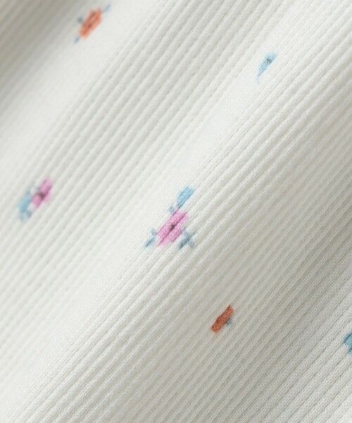 SHIPS / シップス ロンパース | SHIPS KIDS:70〜80cm /フラワー テキスタイル リブ ロンパース | 詳細1
