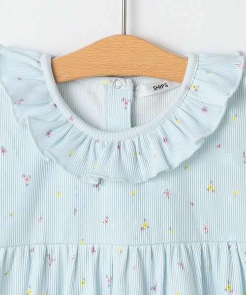 SHIPS / シップス ロンパース | SHIPS KIDS:70〜80cm /フラワー テキスタイル リブ ロンパース | 詳細3
