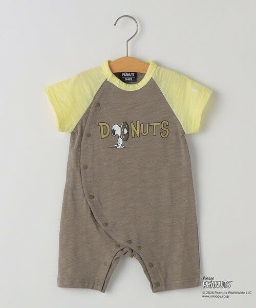 SHIPS / シップス ロンパース | SHIPS KIDS:70〜80cm /PEANUTS スヌーピー プリント ロンパース（クリーム）