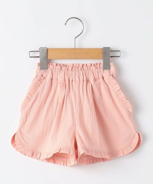 SHIPS / シップス ショート・ハーフ・半端丈パンツ | SHIPS KIDS:80〜90cm / 〈接触冷感〉ドライタッチ フリル ショート パンツ（ピンク系）